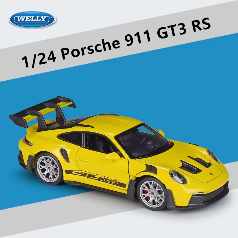 1:24 PORSCHE 911 GT3 RS Alloy Diecast Racing Car Model Sound/Light Toy Gift NEW