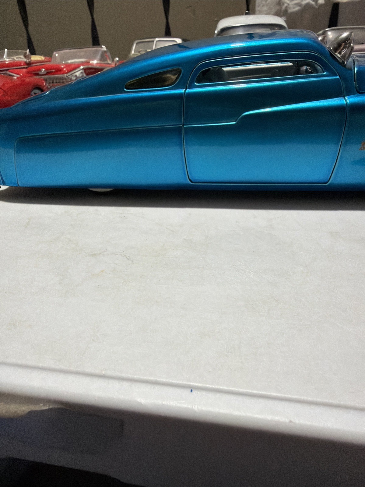 RARE Jada Toys Kustom Kings – 1951 Mercury Hard Top w/ Guitar 1/18 Scale Blue