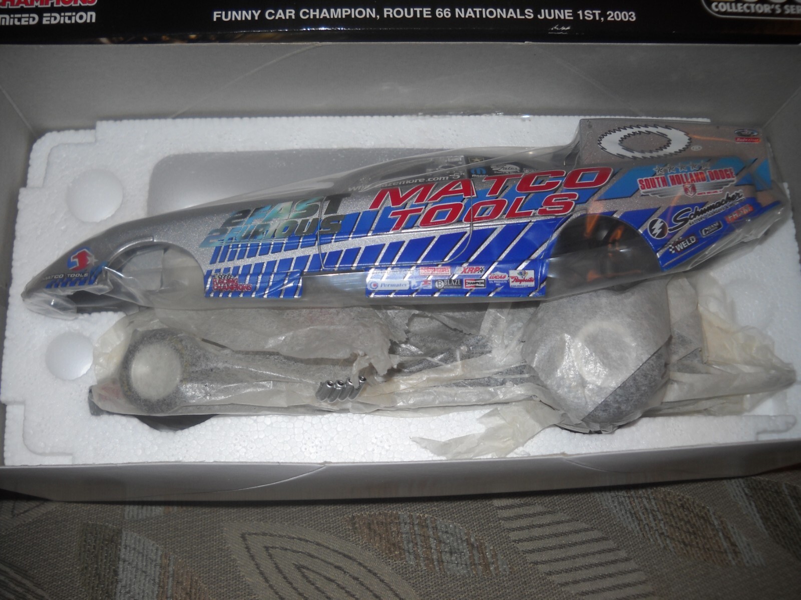 😁😂R.C. MATCO TOOLS*FAST and FURIOUS 1/24 “DODGE FUNNY CAR” 2003 -ROUTE 66-😂😂