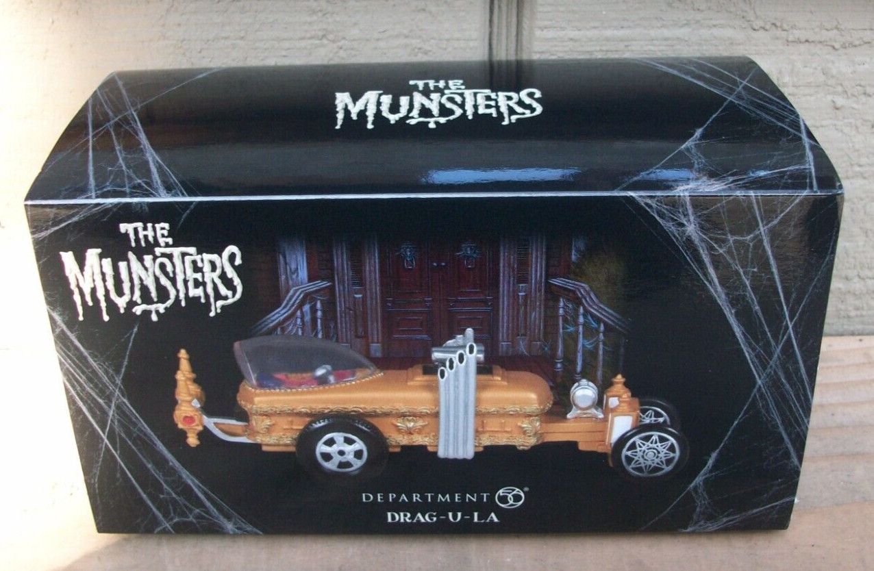The Munsters Grandpa’s DraguLa Dept 56 RESIN Monster Hot Rod Coffin Dragster Car