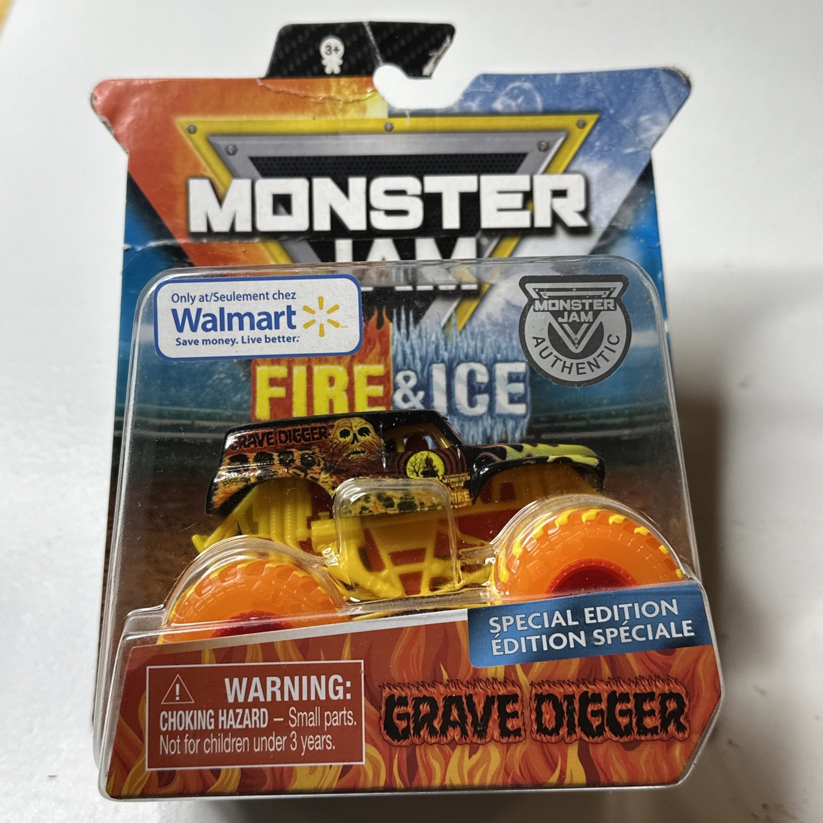 Spin Master Monster Jam Fire & Ice Grave Digger Special Edition 1:64 Diecast