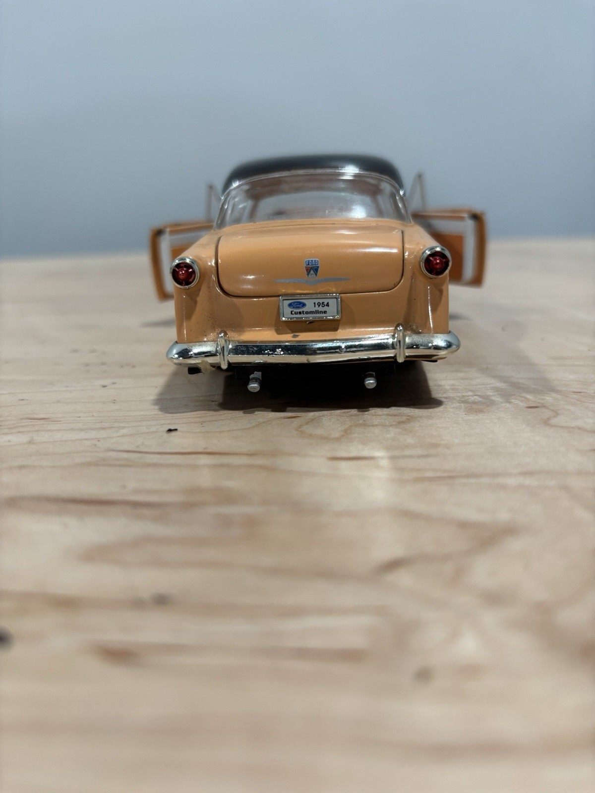 ARKO PRODUCTS 1954 Ford Customline Diecast Car Tan/Black Roof, Opening Doors