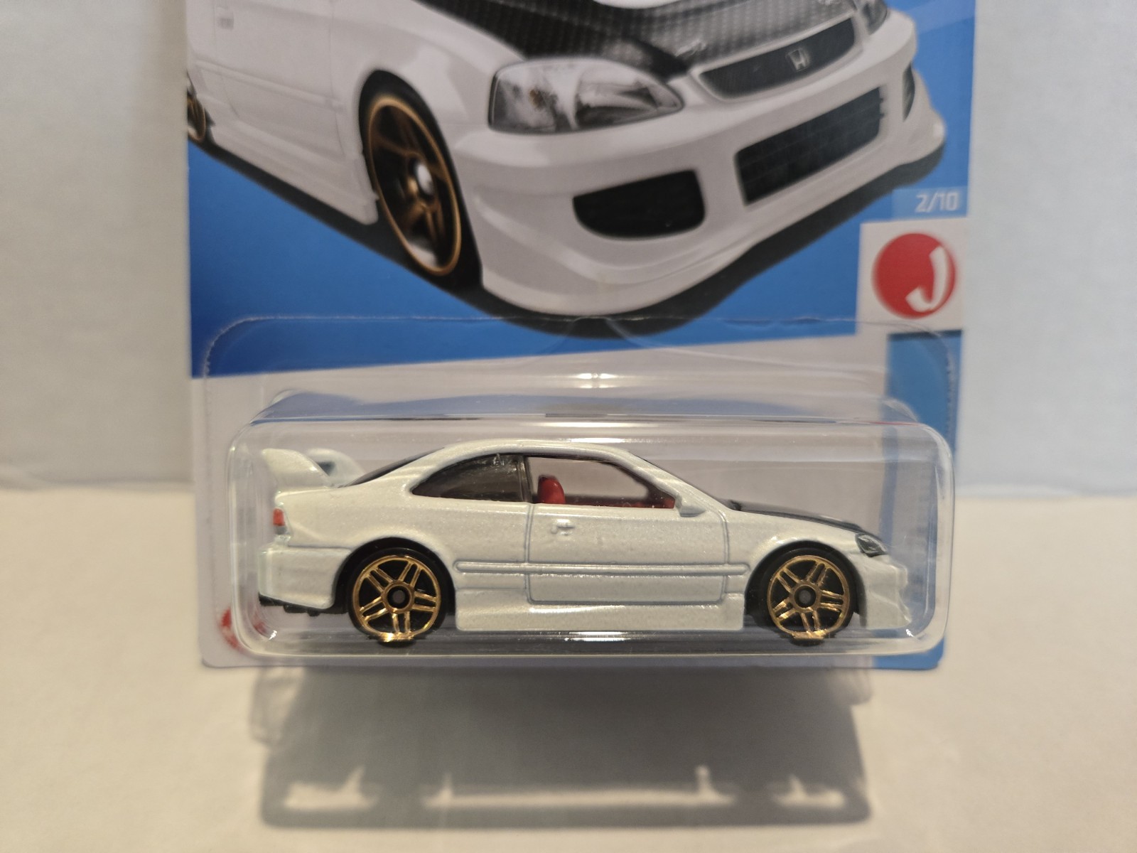 Hot Wheels Honda Civic Si – 2024 HW J-Imports 2/10 – Gold & White – Lot of 2