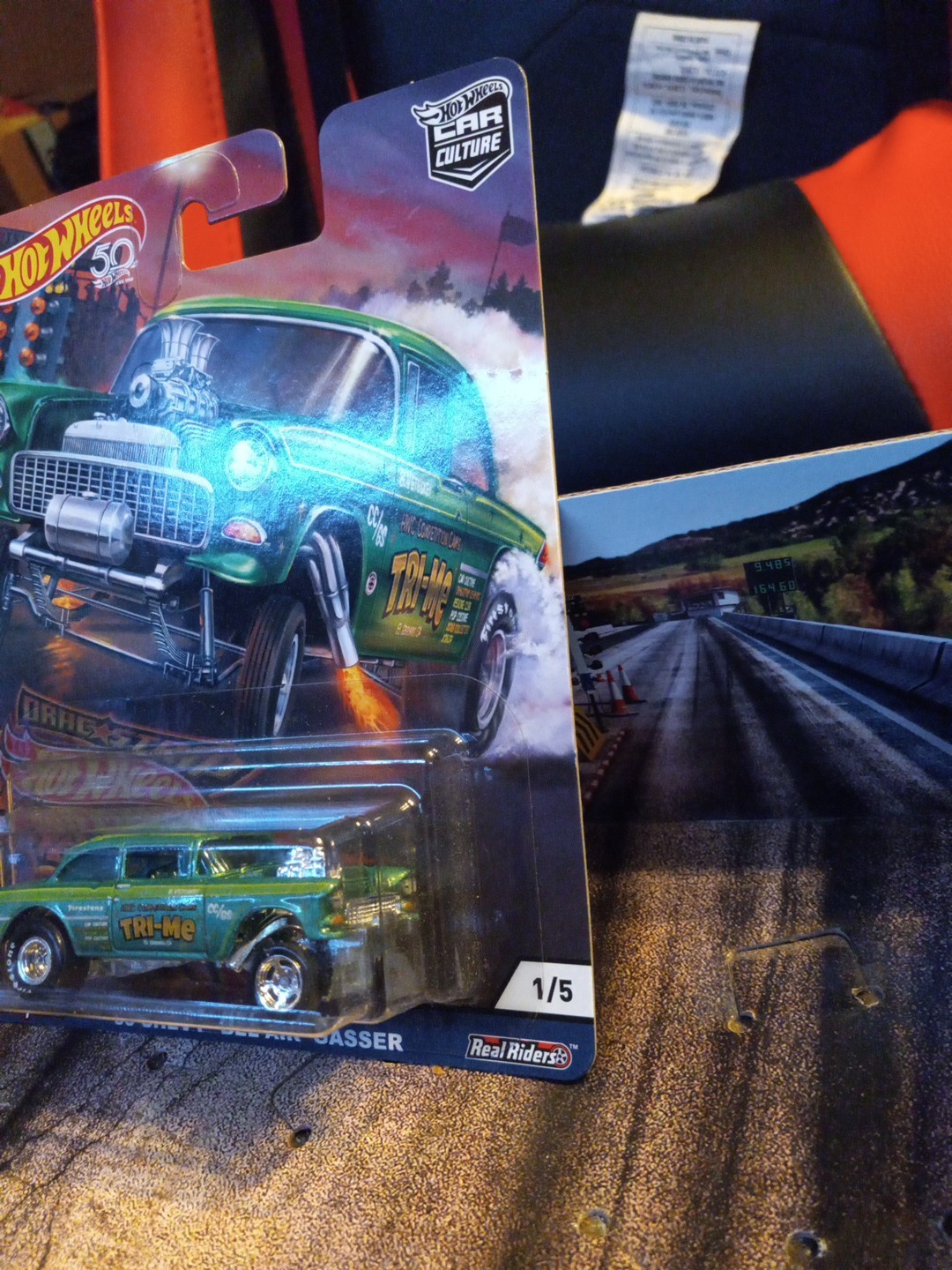 Hot Wheels Car Culture Drag Strip Demons ’55 Chevy Bel Air Gasser Damage Card