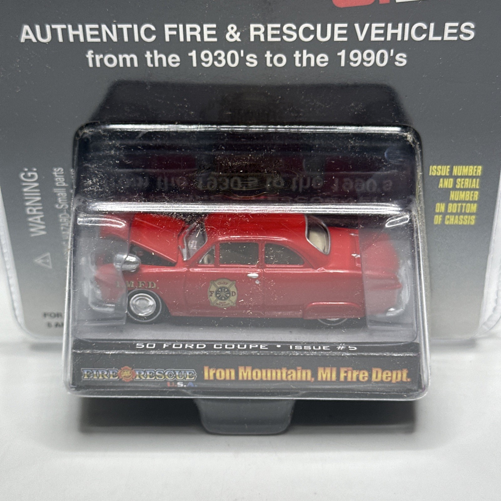 Racing Champions Fire-Rescue USA Iron Mountain, MI Fire Dept. ’50 Ford Coupe NEW