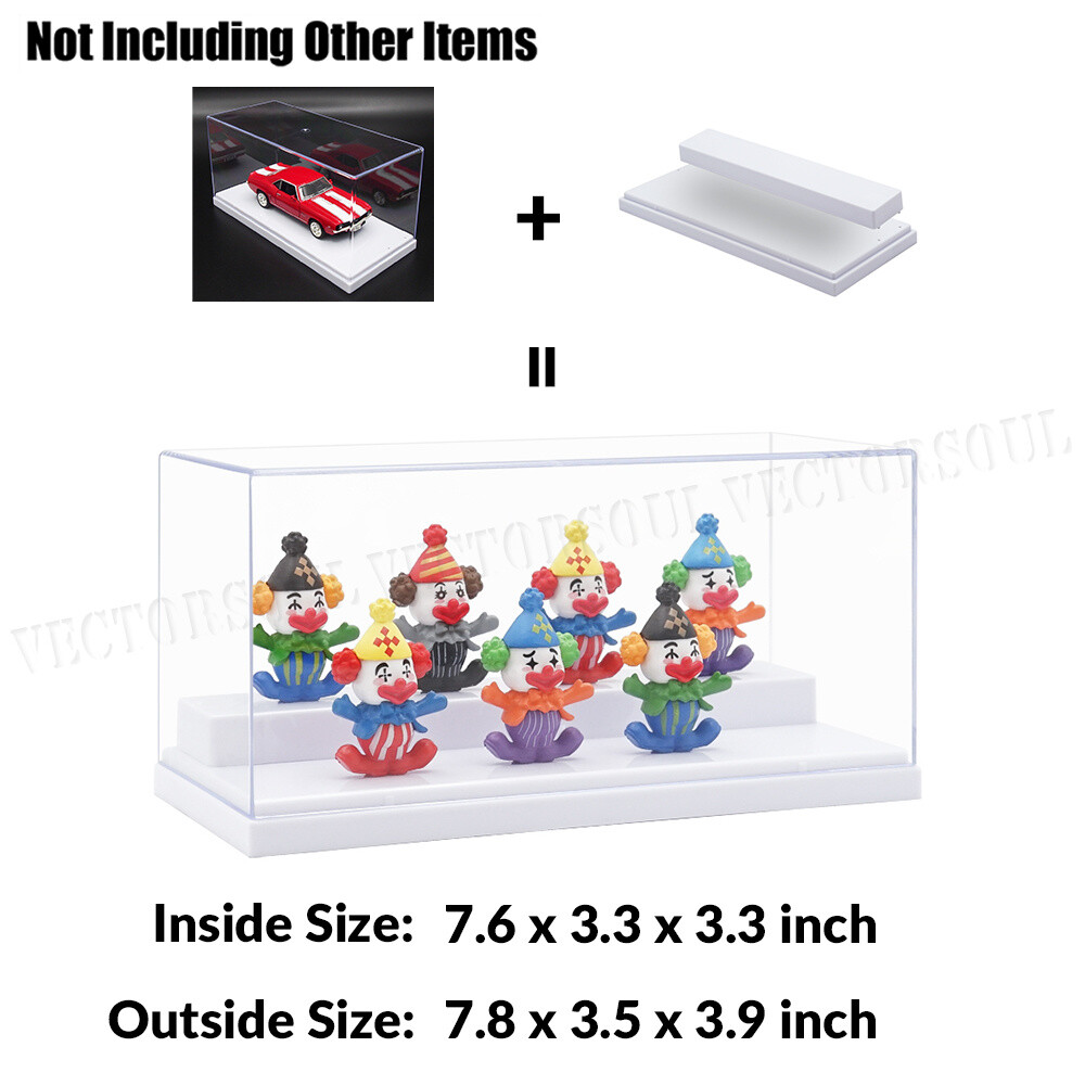 1/2/3/4 Steps Acrylic Display Case Dustproof Box Action Figures 1/64 Diecast US