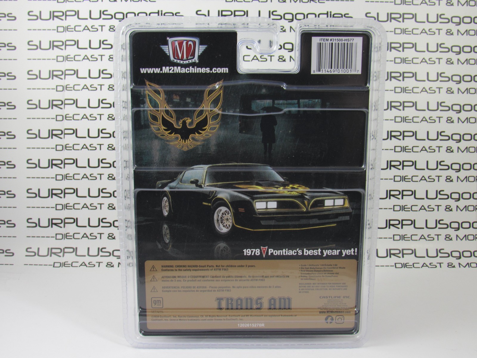 2026 M2 Machines 1:64 Hobby Exclusive 1978 PONTIAC FIREBIRD TRANS AM #31500-HS77