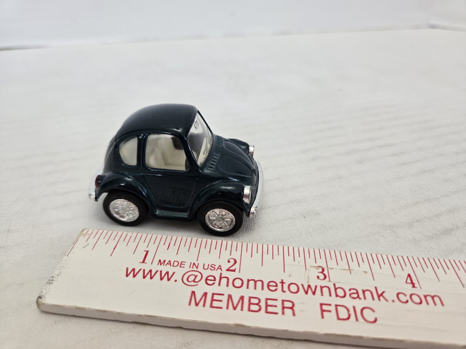 Kintoy Vintage Toy Car Pull & Go Green Volkswagen VW Beetle FREE SHIPPING