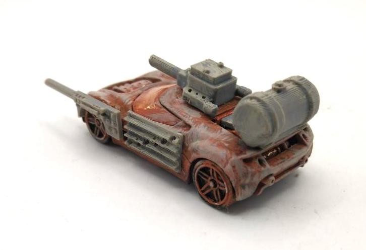 Custom Mad Max Zombie War Wasteland Road Warrior Truck 1/64 Hot Wheels Vehicle