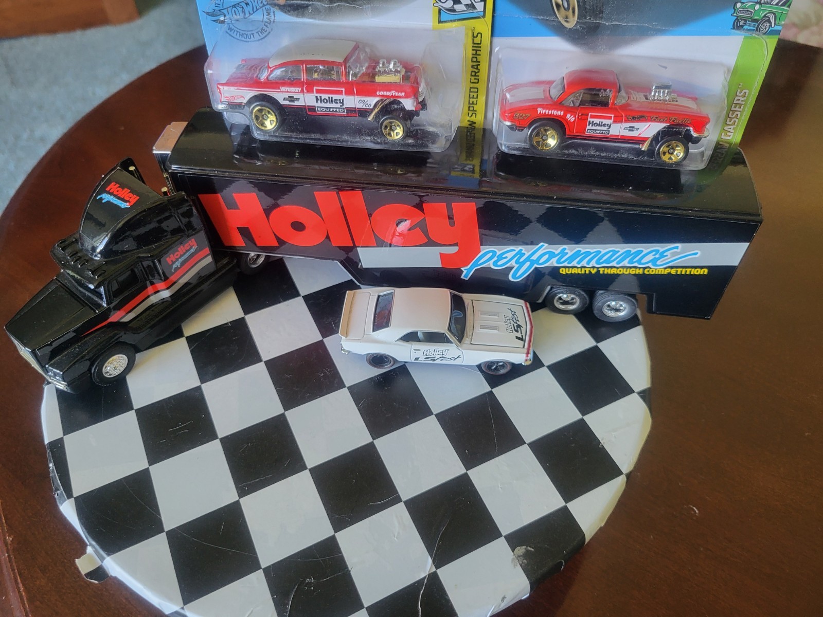 ERTL Customized 1993 Limited Edn 1/64 HOLLEY PERFORMANCE RACING Transporter MiB