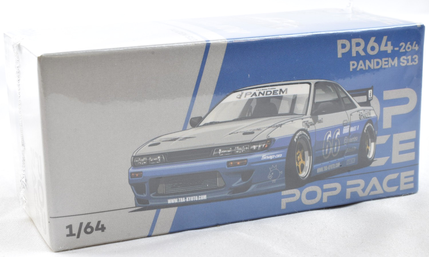 Pop Race Nissan Pandem Nissan Silvia S13 – Moontech Blue 1:64 Diecast PR640264