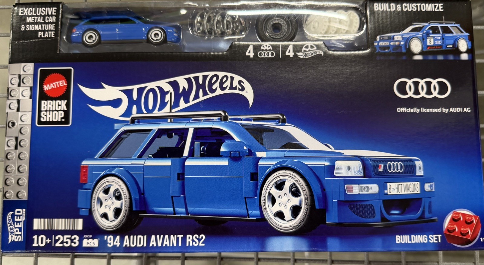 NEW 2025 Mattel Brick Shop Hot Wheels ’94 Audi Avant RS2 Building Toy Kit