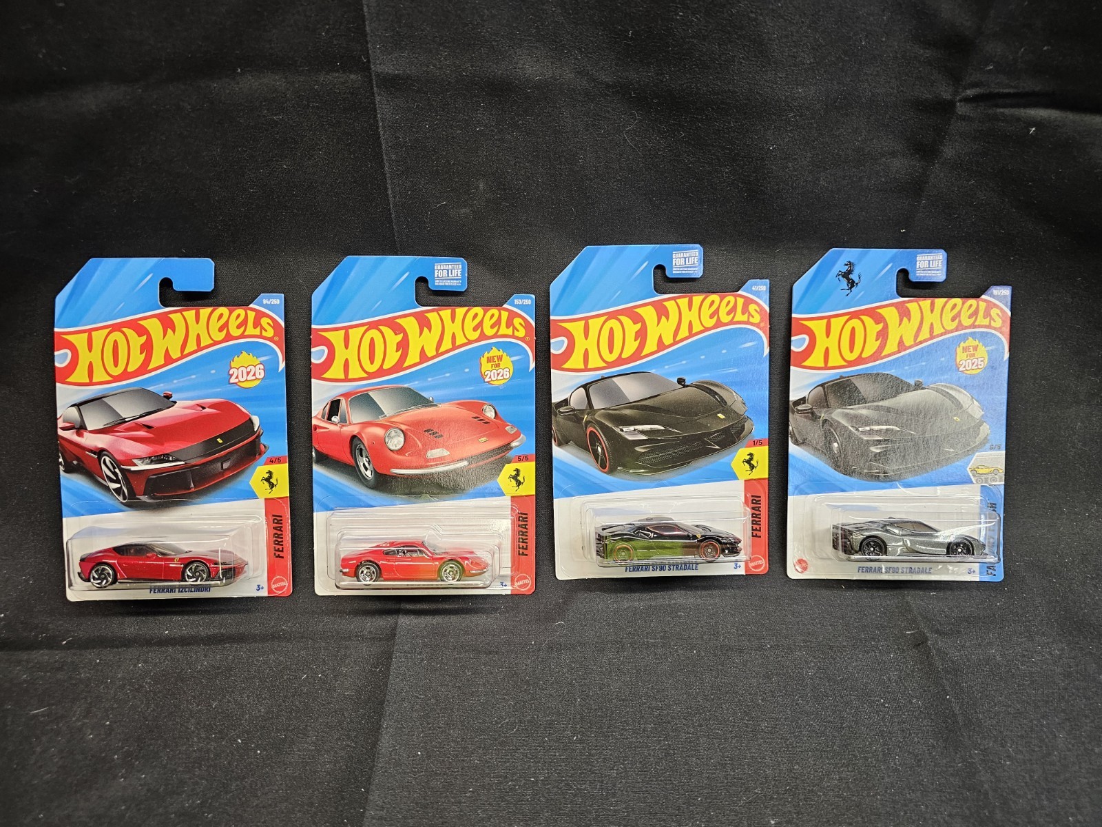 Lot 13 2026 Hot Wheel Ferrari 5 pack + F40, GTB4, 12CILINDRI, DINO, SF90, F1
