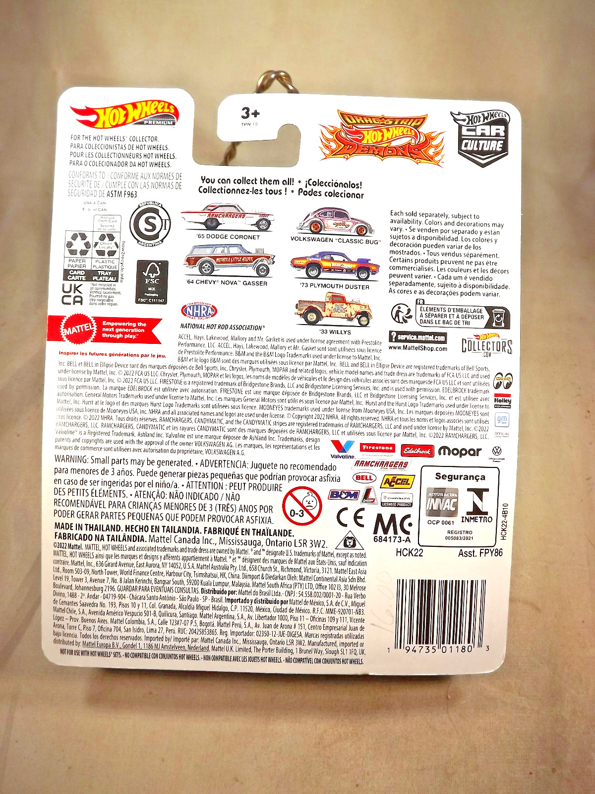 2023 Hot Wheels Car Culture Drag Strip Demons 4/5 ’73 PLYMOUTH DUSTER Purple wRR