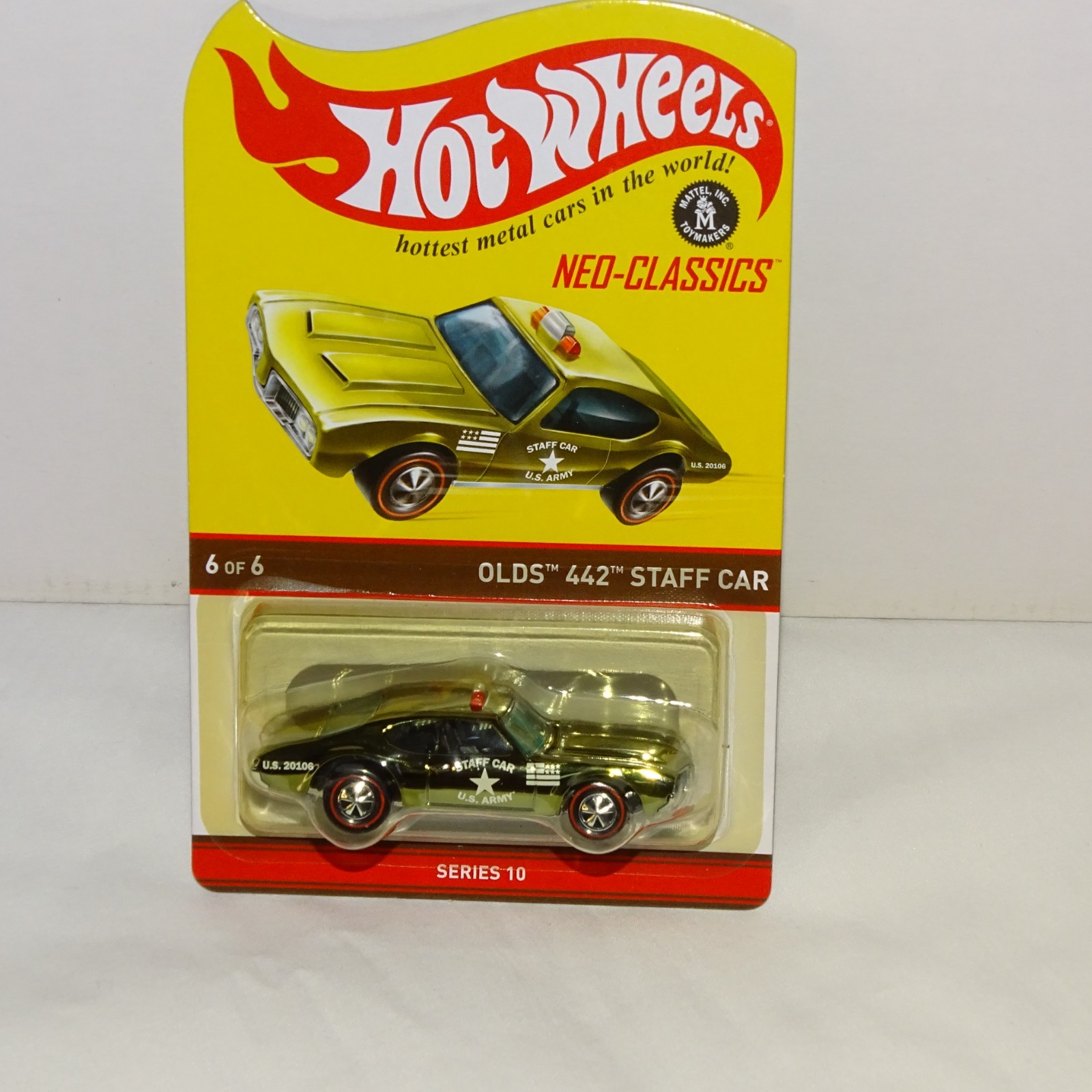 2011 Hot Wheels Neo Classics Series 10 Olds 442 Staff Car #6 00652/04000
