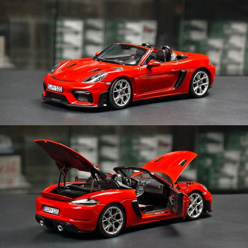 NOREV 1/18 Porsche 718 Spyder RS 2023 Weissach Pack Red Diecast Model 187271