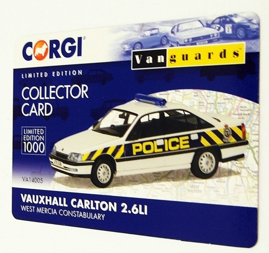 Vanguards 1/43 Scale VA14005 – Vauxhall Carlton 2.6Li – W.Mercia Police