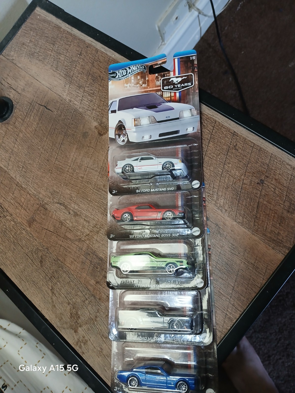 Hot Wheels 60th Mustang Set Silver Series 1 through 5