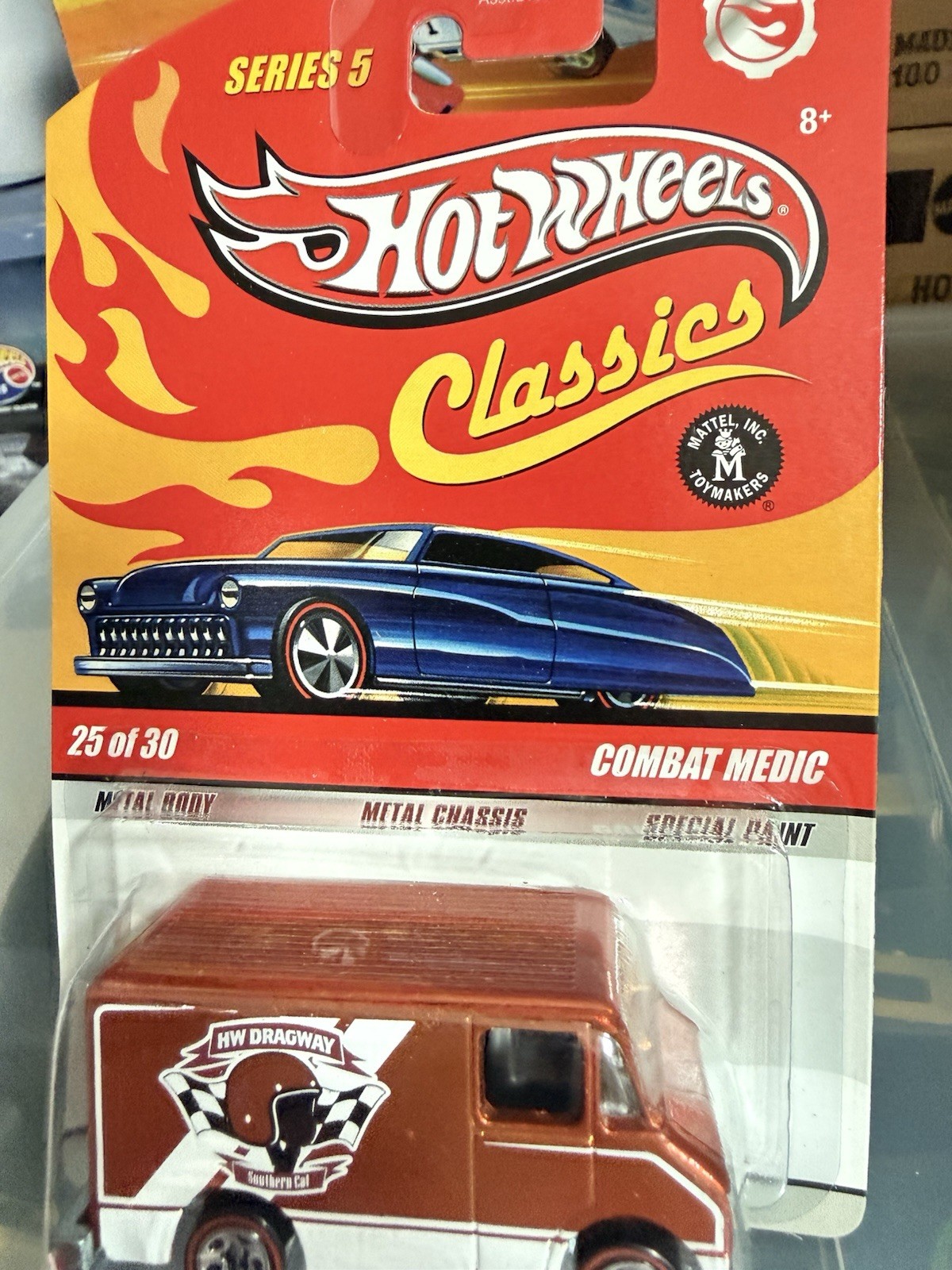 Hot Wheels Classics Series 5 – Combat Medic, Orange, non mint card