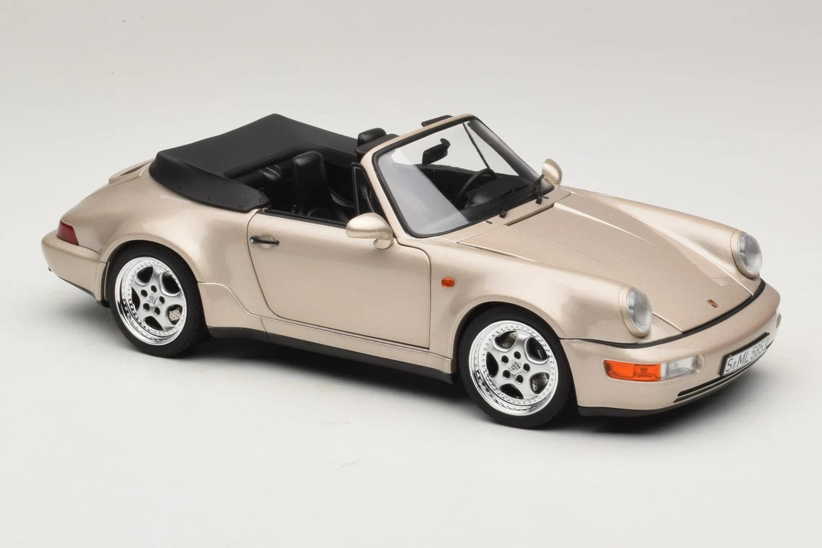 Norev 1992 PORSCHE 911 Cabriolet TURBO Look 1:18 187140 NEW Zermatt SILVER
