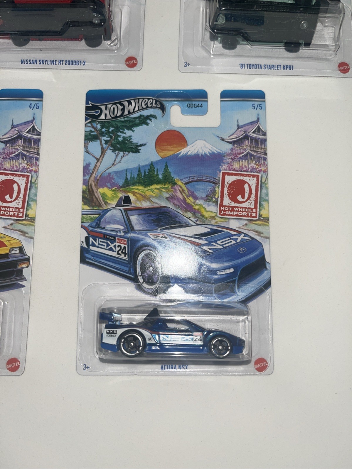 2024 Hot Wheels J-Imports GDG44 Set Of 5 Honda Acura Nissan Toyota Mazda JDM