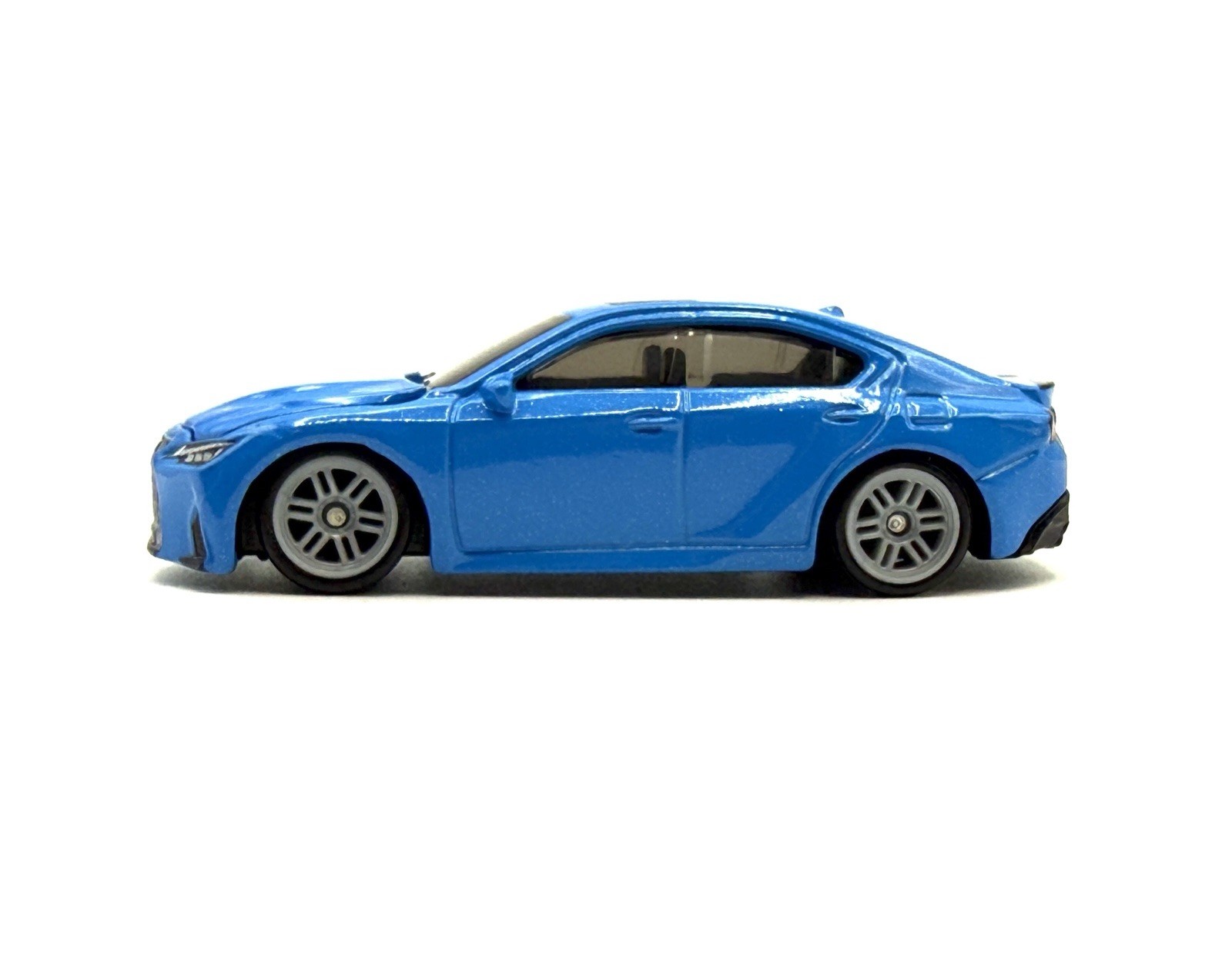 Matchbox Moving Parts 2024 Lexus IS 500 (blue) CUSTOM LOWERED WHEEL SWAP by AEB