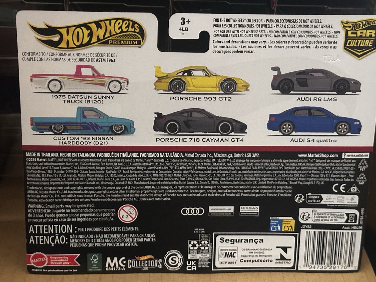 2024 Hot Wheels Premium Car Culture 2 Pack Audi S4 Quattro & Audi R8 LMS