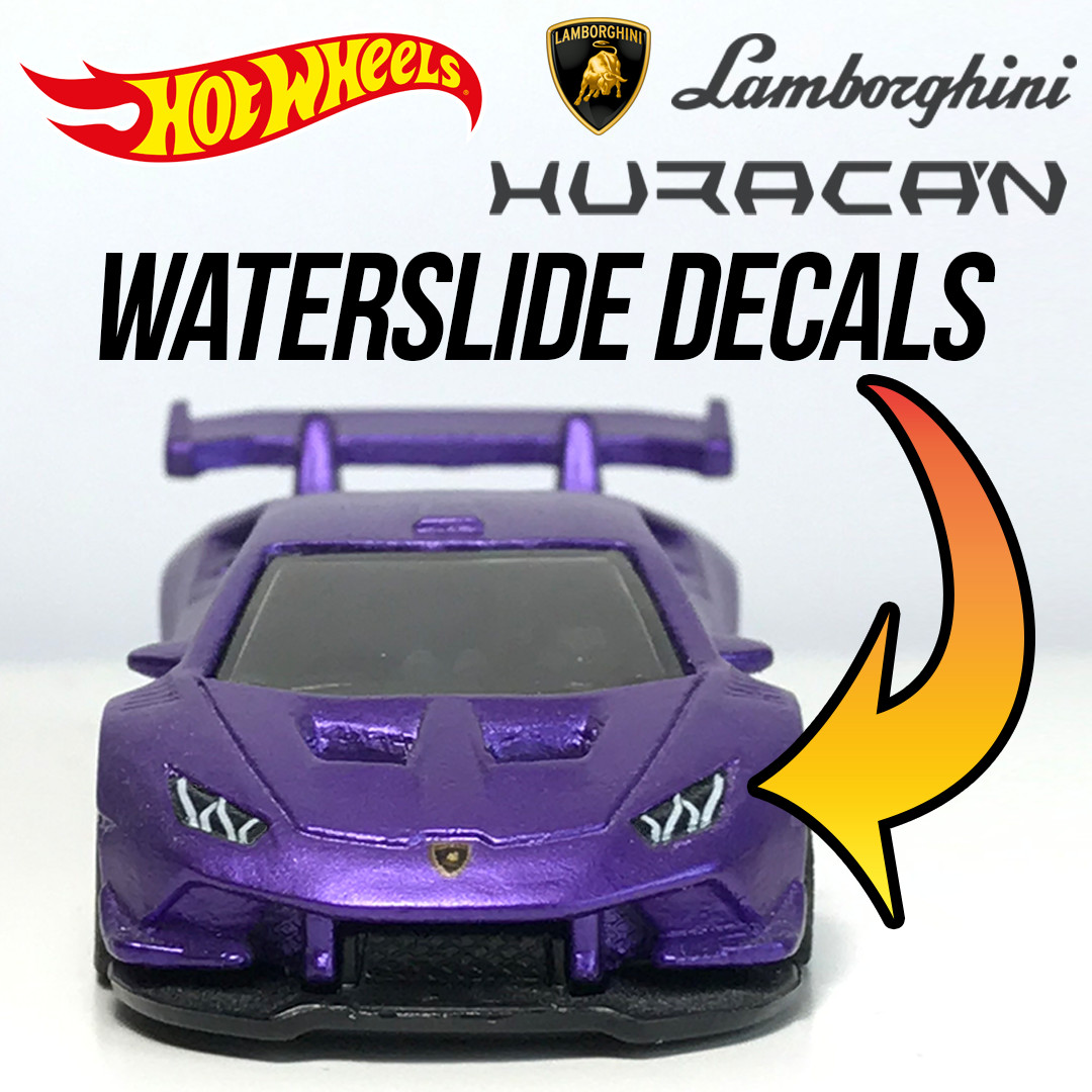 1/64 LAMBORGHINI HURACAN LB / SUPER TROFEO Custom WaterSlide Decals Hot Wheel