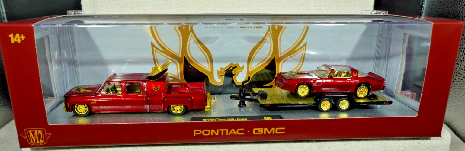 M2 Machines 1977 GMC Sierra 3500 & 1977 Pontiac Firebird Trans Am CHASE 1/64