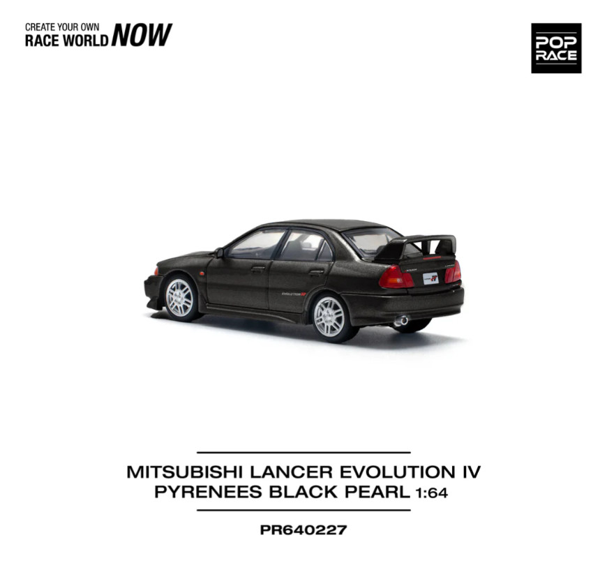 Pop Race Mitsubishi Lancer Evolution IV Pyrenees Black Pearl #640227 1/64