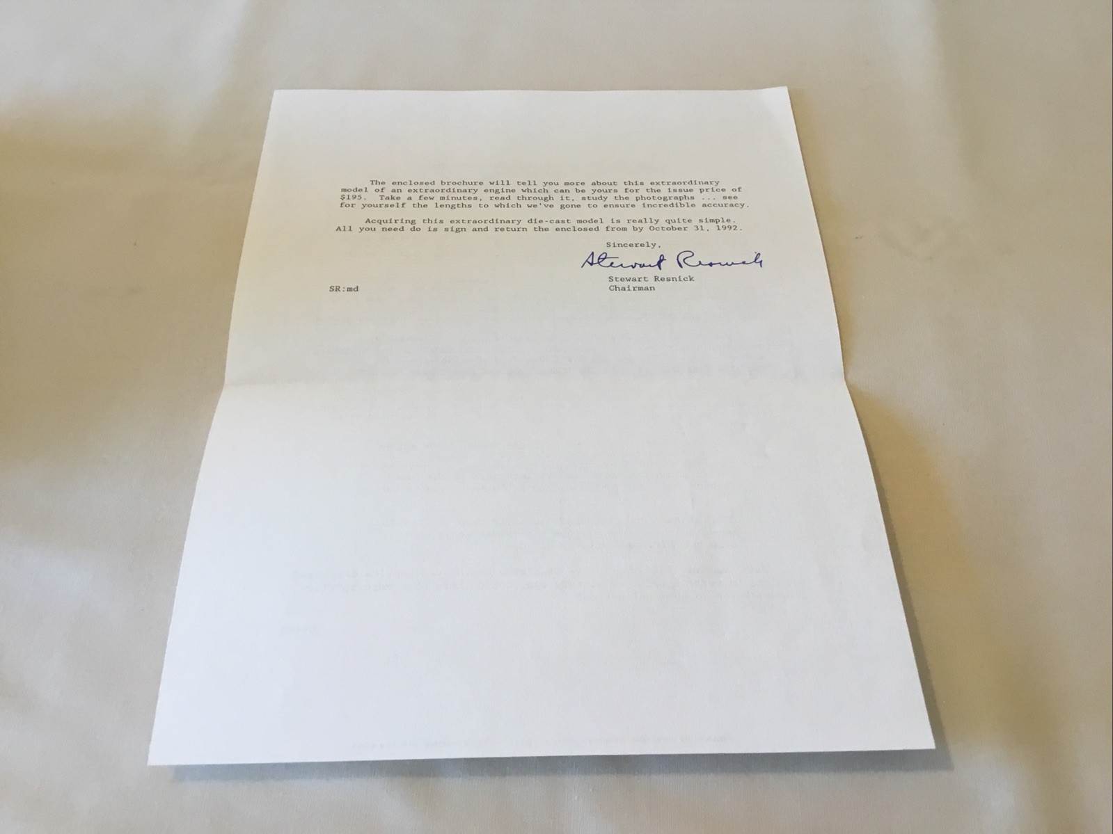 Franklin Mint Fuel Injected Corvette 283 Engine Brochure Paperwork Only 1:24