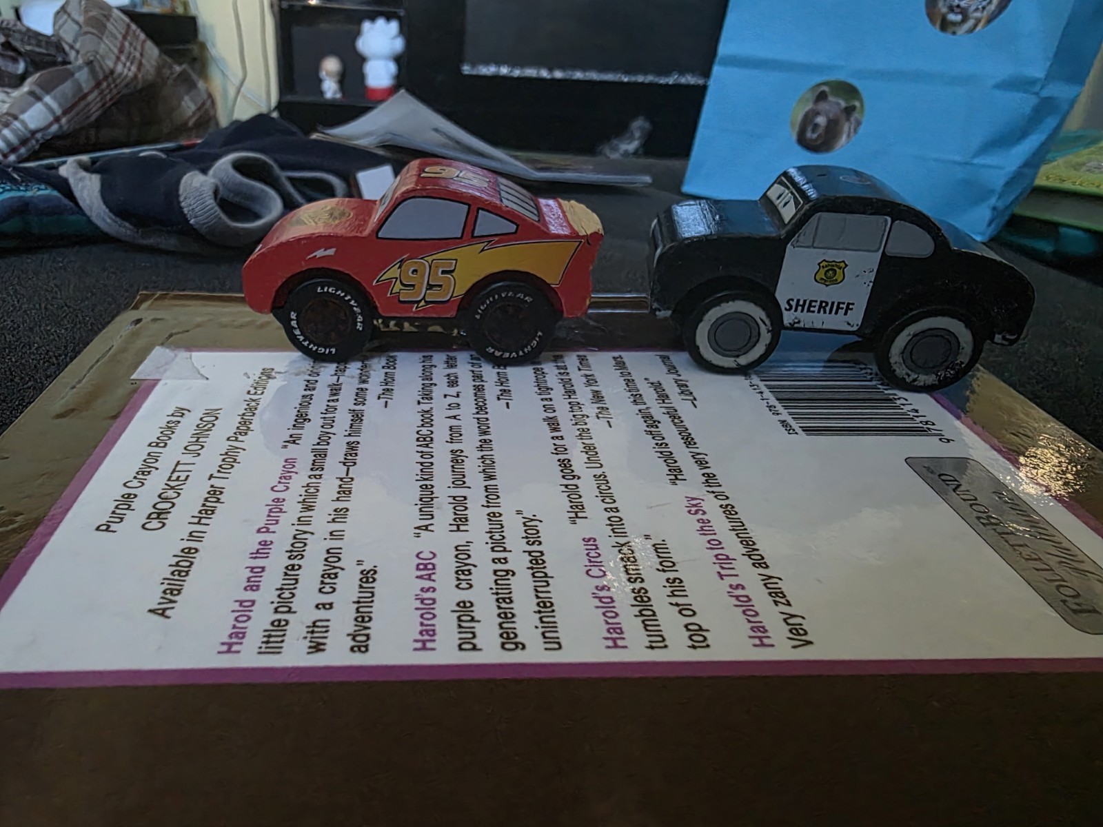 Disney Pixar Cars Kid Kraft Lightning McQueen and sheriff Wooden