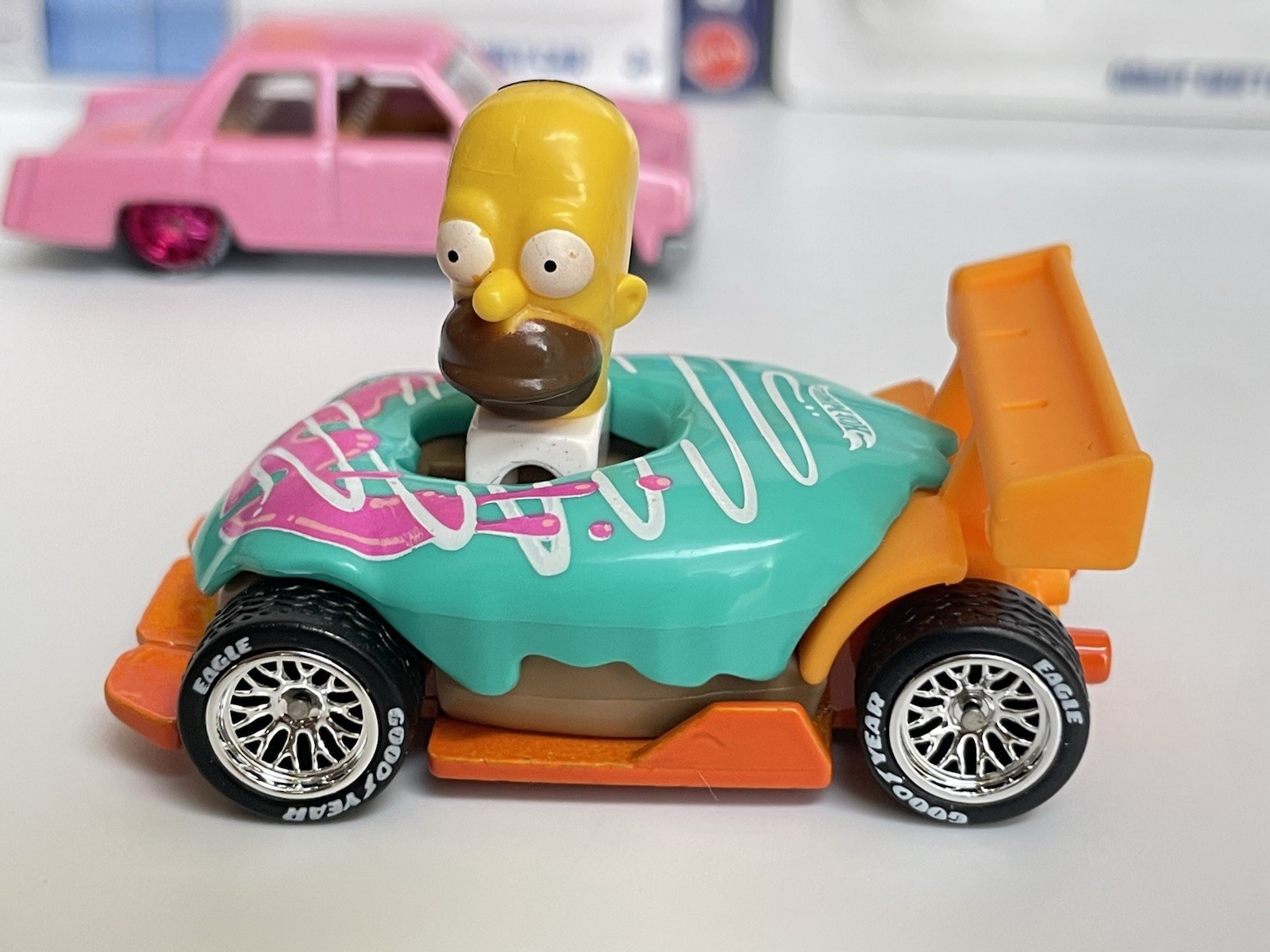 Hot Wheels The Simpsons Family Car + Homer Donut Drifter – CUSTOM WHEEL SWAP