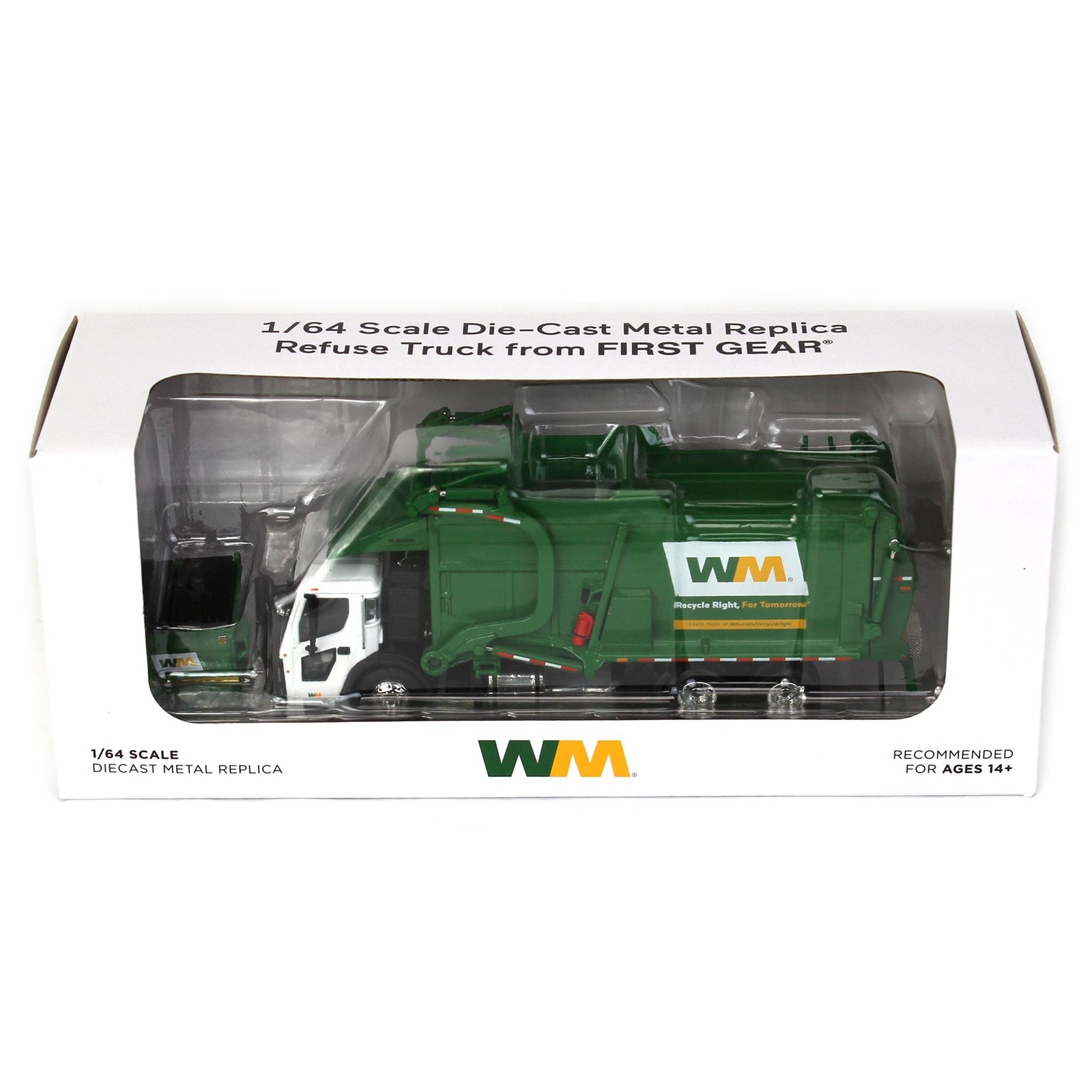 First Gear 1/64 Mack LR w/ McNeilus Meridian Front Loader & Dumpster WM 60-1796D