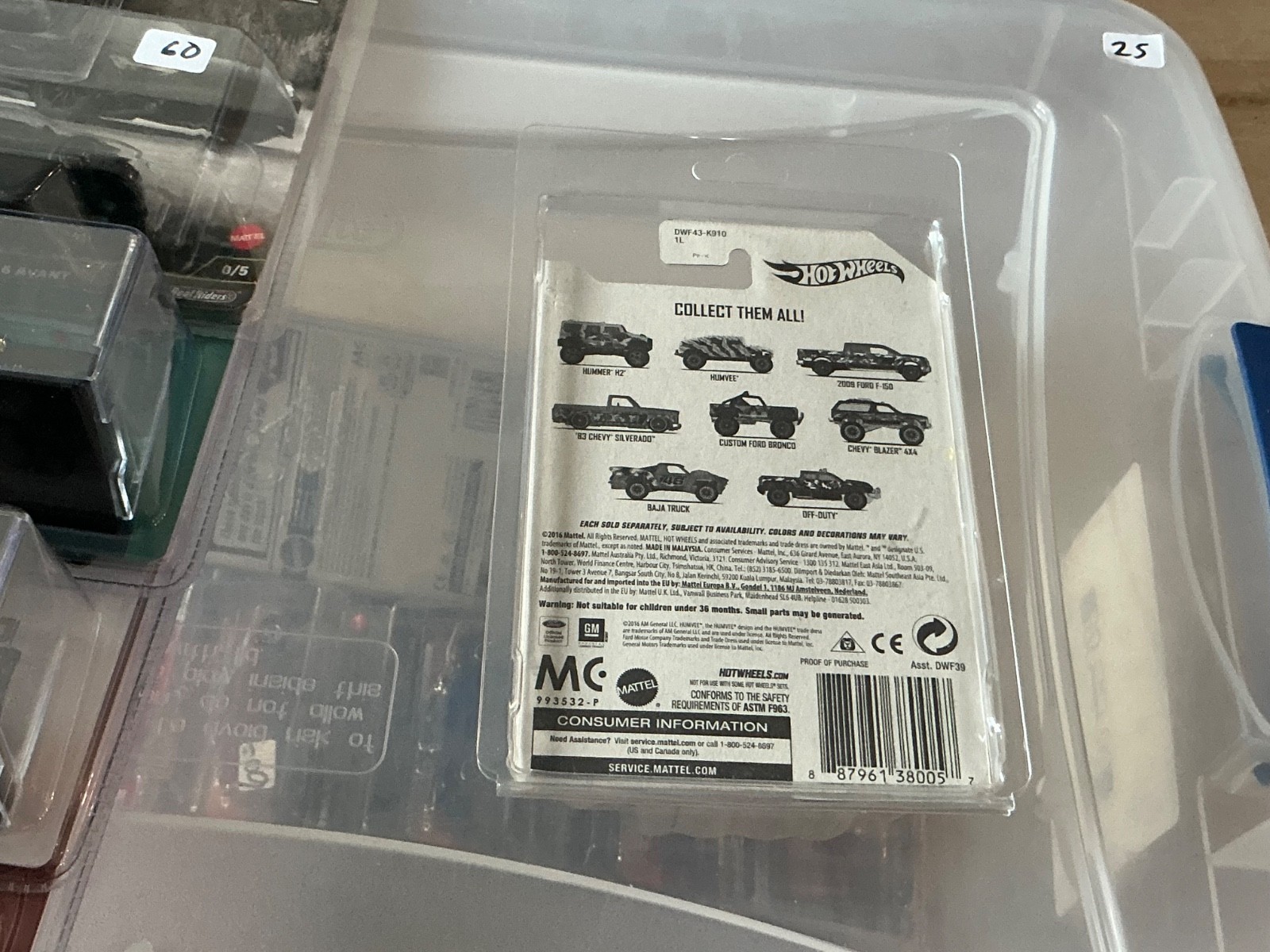 Hot Wheels Camo ‘83 Chevy Silverado Walmart Exclusive New With Protector!