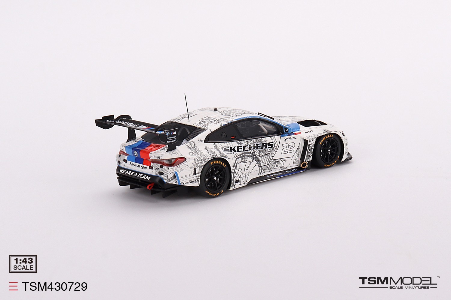 TSM-Model 1:43 BMW M4 GT3 #23 BMW M Team WRT 2022 Test Livery