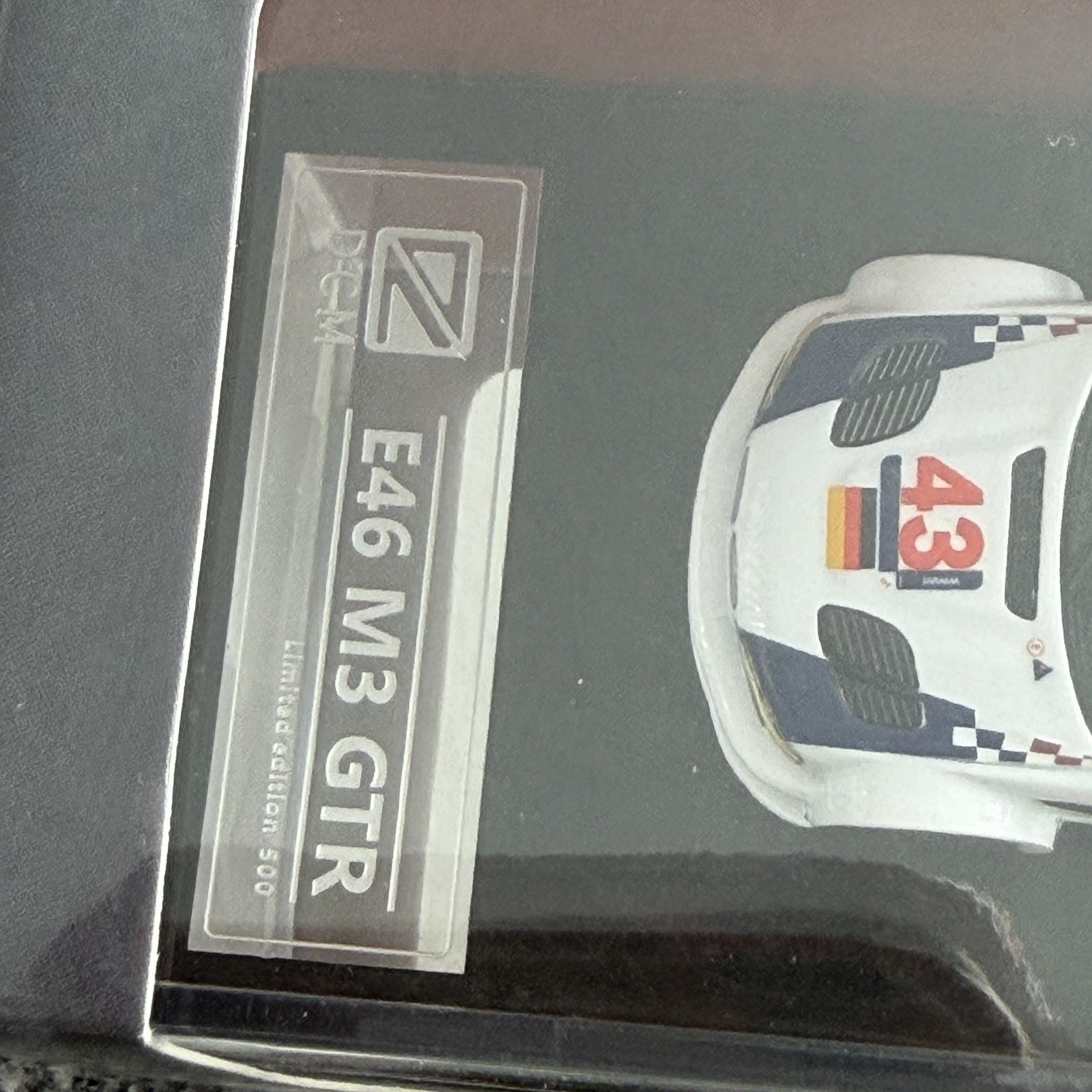 DCM 1:64 White M3 GTR E46 #43 Widebody Sports Model Diecast Display Car