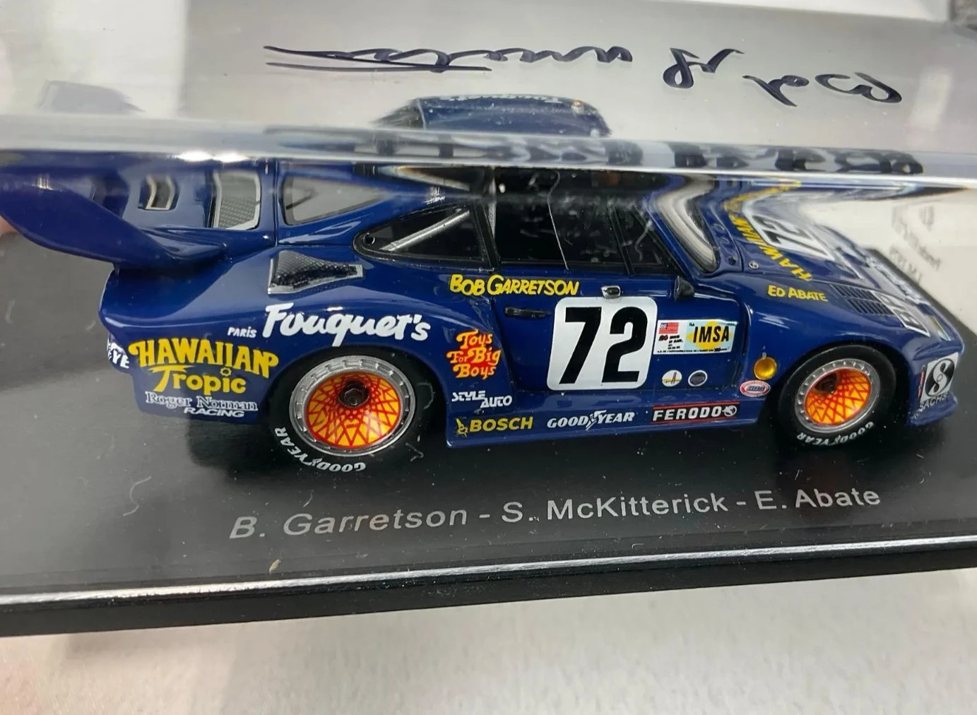SPARK 1/43 Scale PORSCHE 935 Signed by Team Driver Bob Garretson NO72 LM 1979