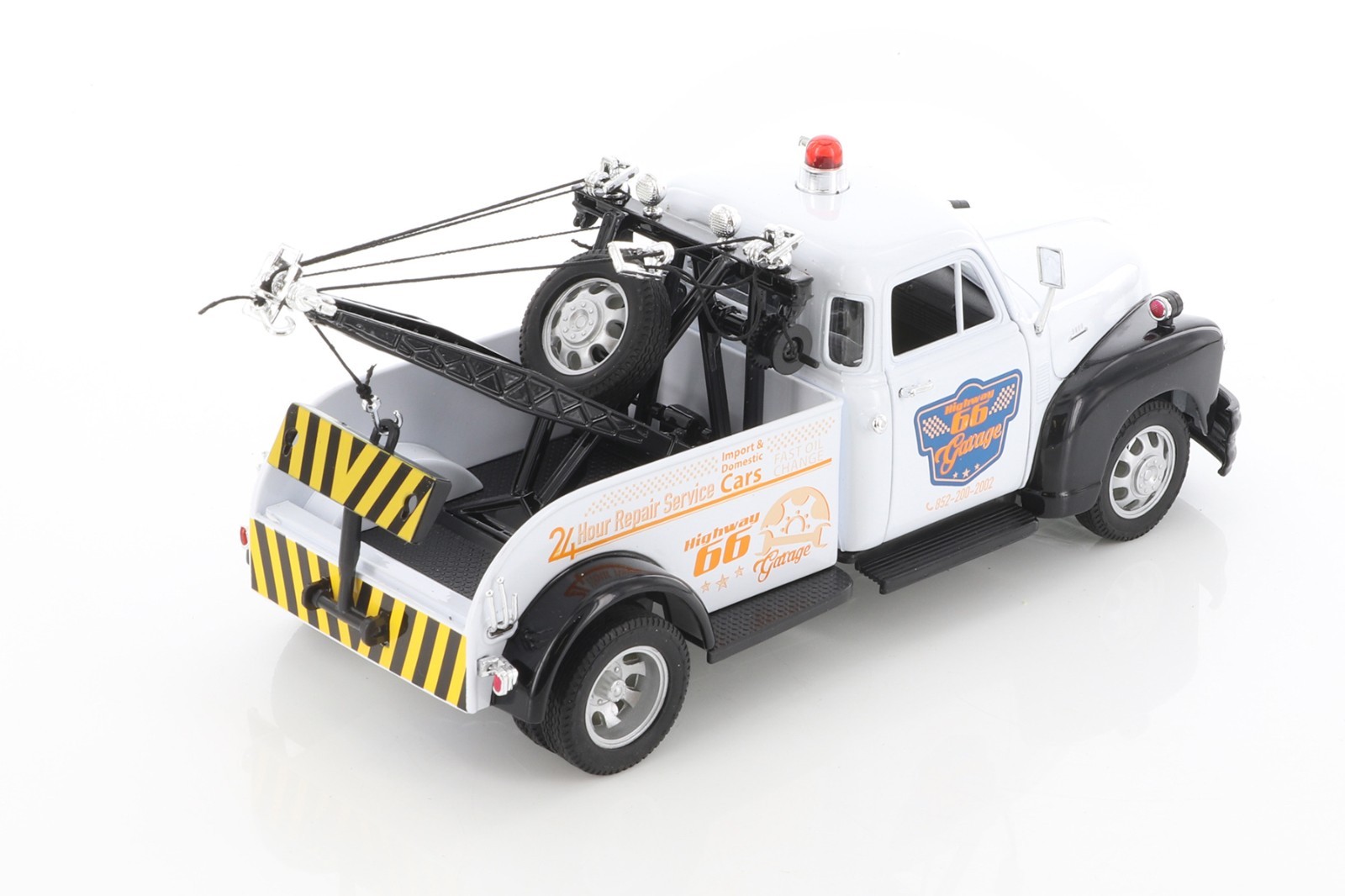 1953 Chevy Tow Truck, White – Welly 22086S/4D – 1/24 scale Diecast Model Toy Car