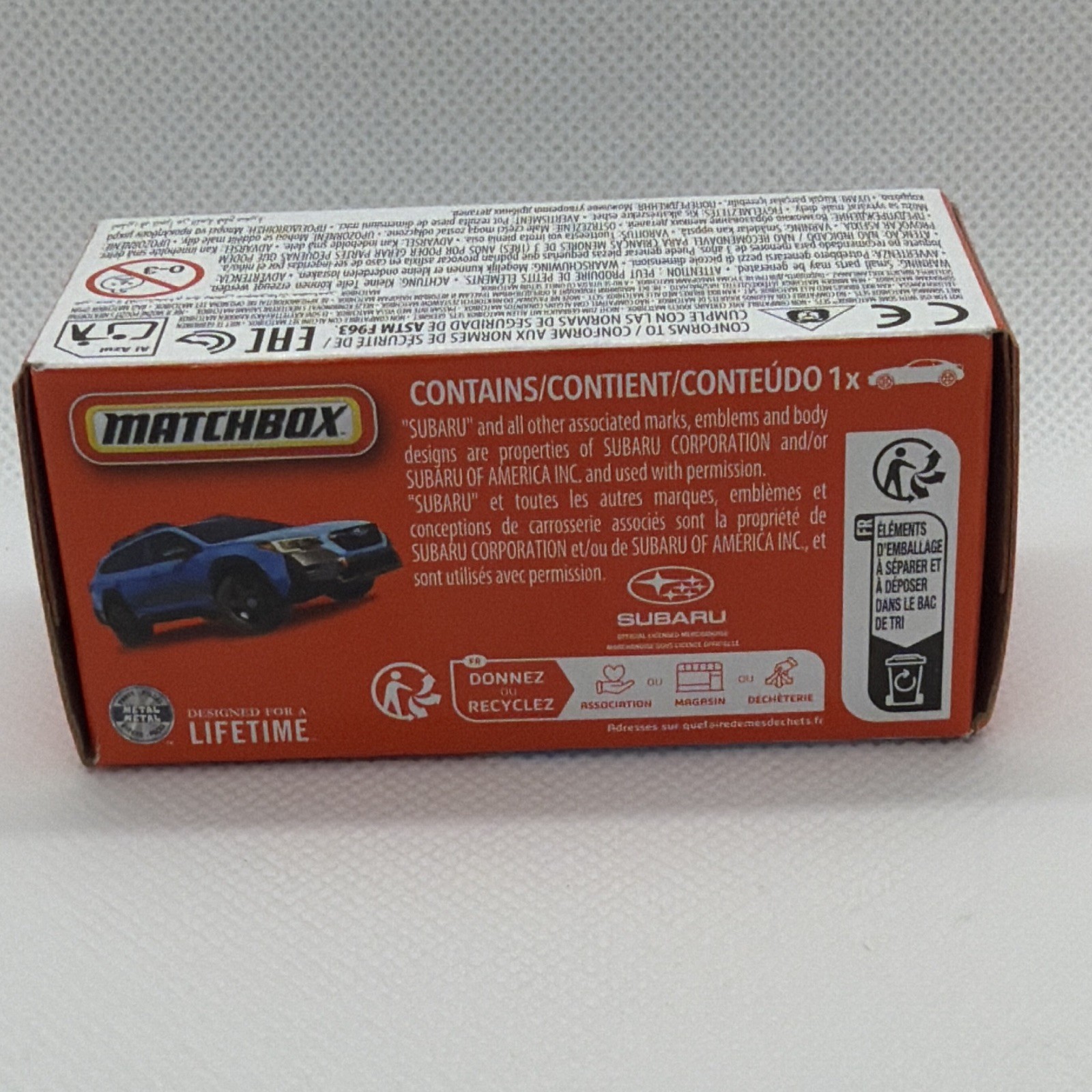 Matchbox 1/64 2023 Subaru Outback Wilderness Blue Diecast Car Unopened Box