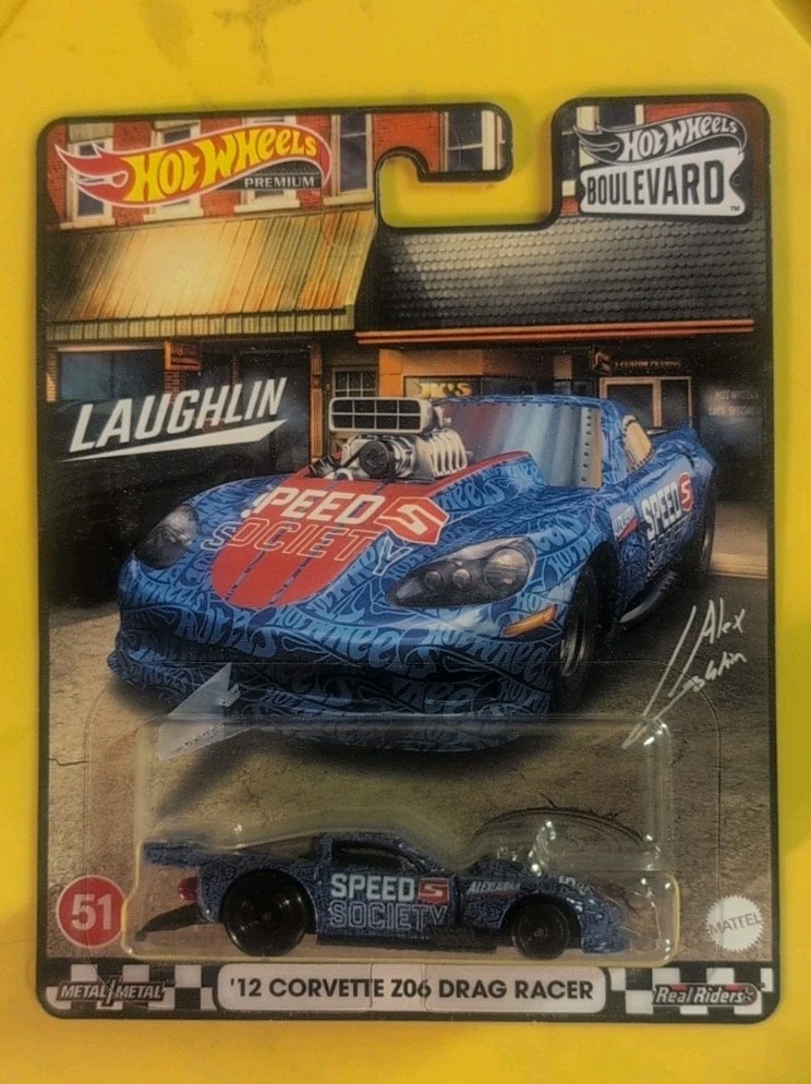 Hot Wheels Premium 2022 Boulevard #51 ’12 Corvette Z06 Drag Racer Laughlin