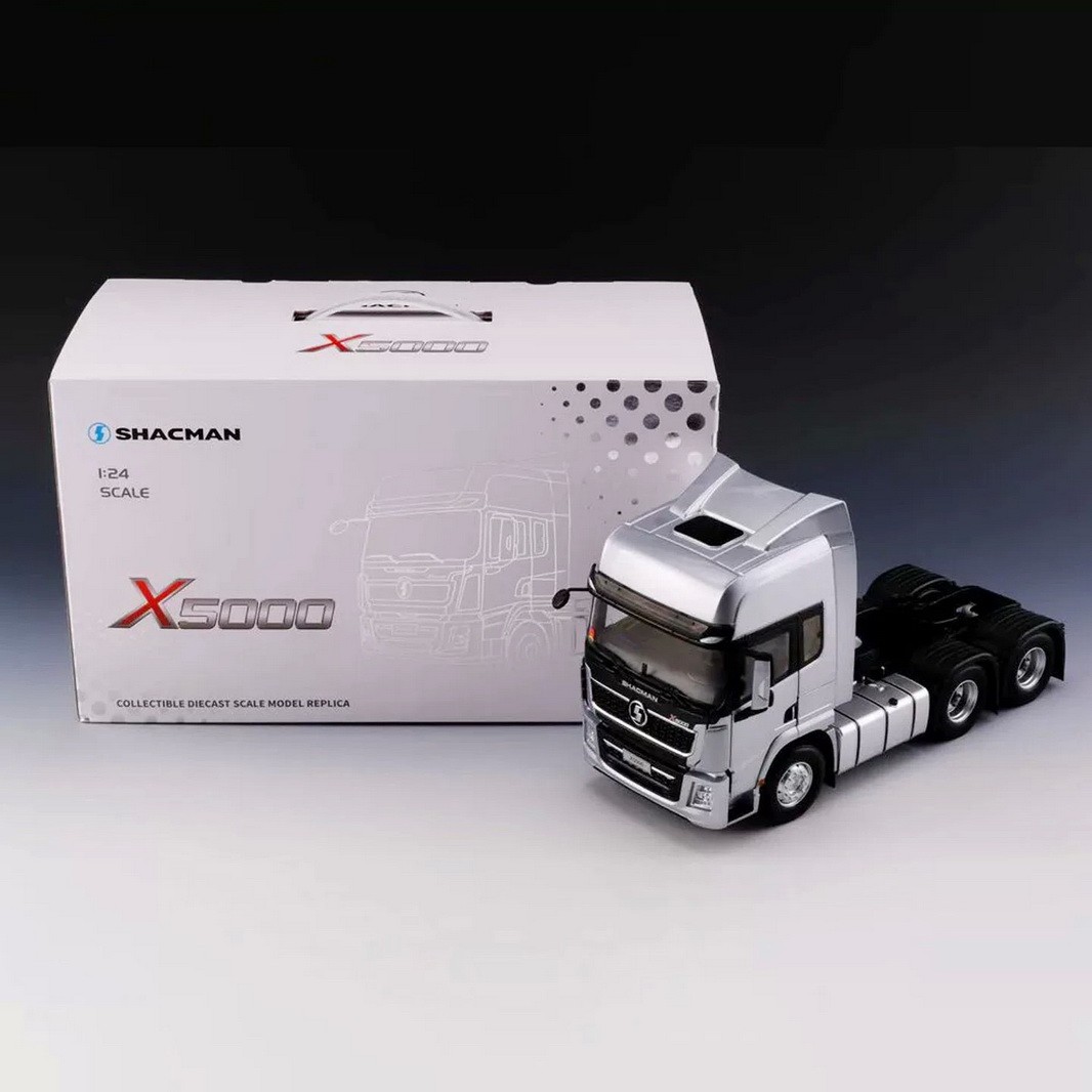 1/24 Scale SHACMAN X5000 Truck Silver Diecast Car Model Toy Collection Gift