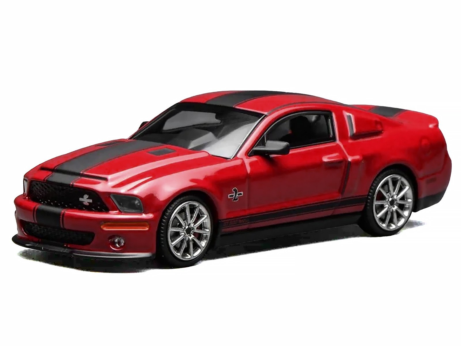 2007 SHELBY GT500 SUPER SNAKE TORCH RED 1/64 BY MOTORHELIX/GREENLIGHT 1251006B