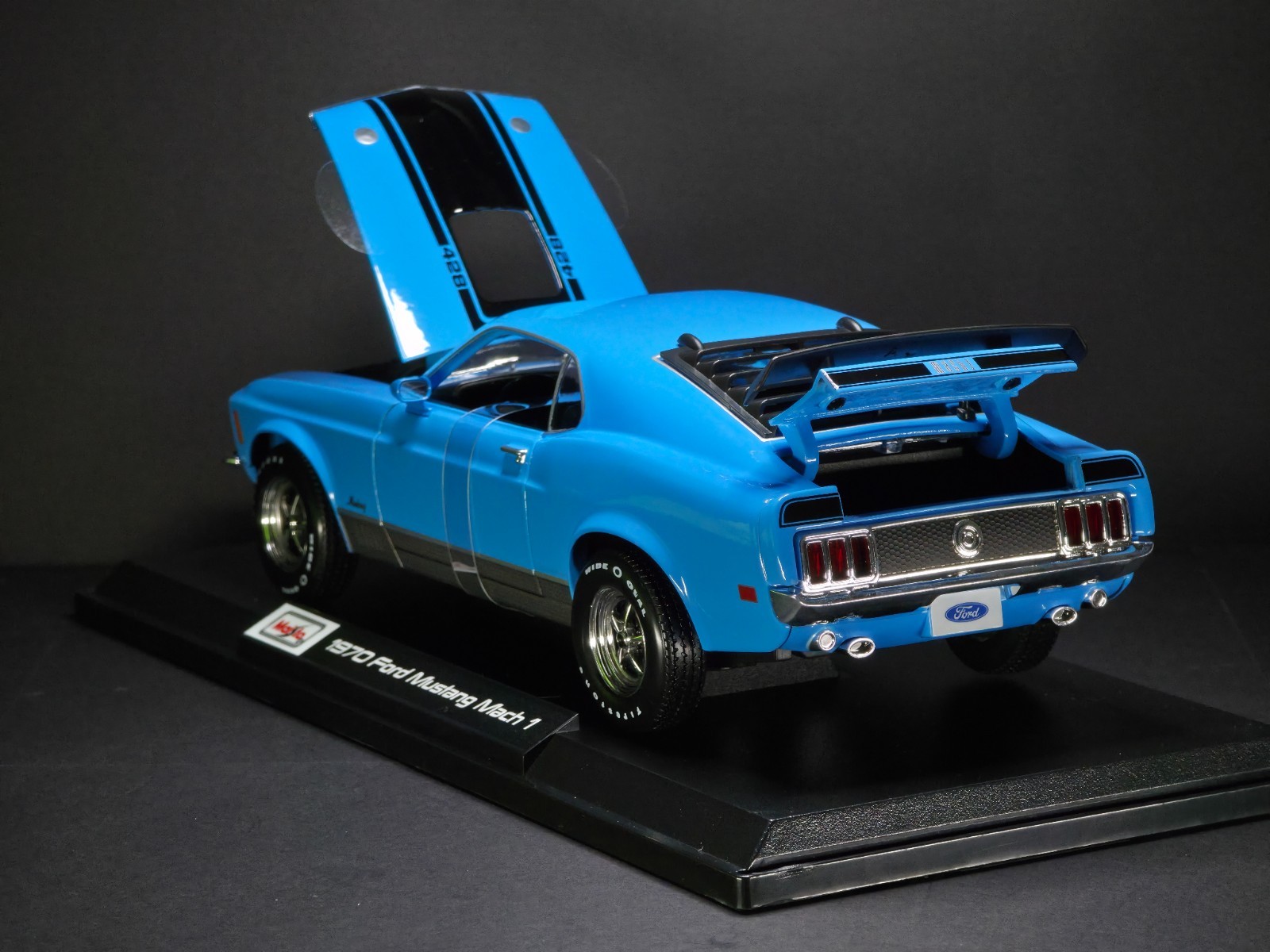 1970 Ford Mustang Mach 1 Blue 1:18 Maisto Exclusive Style Special Edition