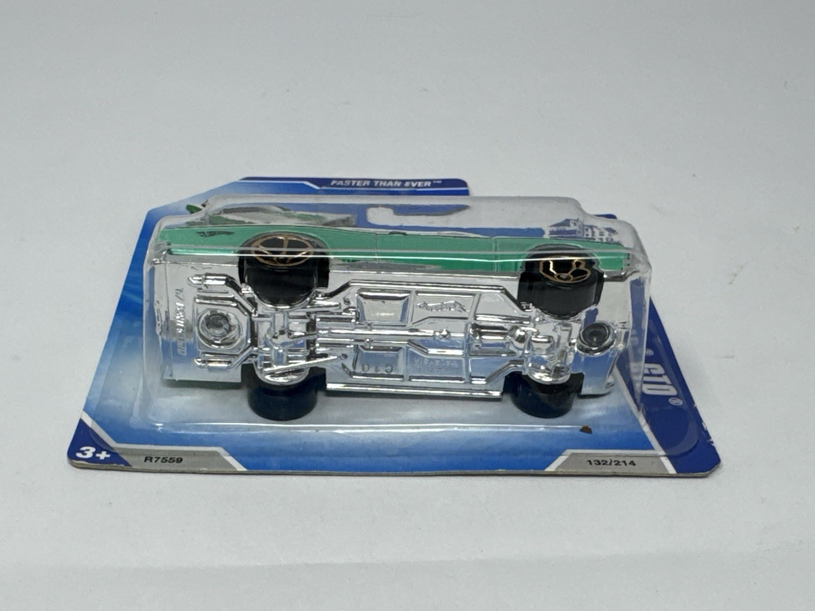 Hot Wheels Faster Than Ever Aqua Teal ‘67 Pontiac GTO #132 Short Card TB