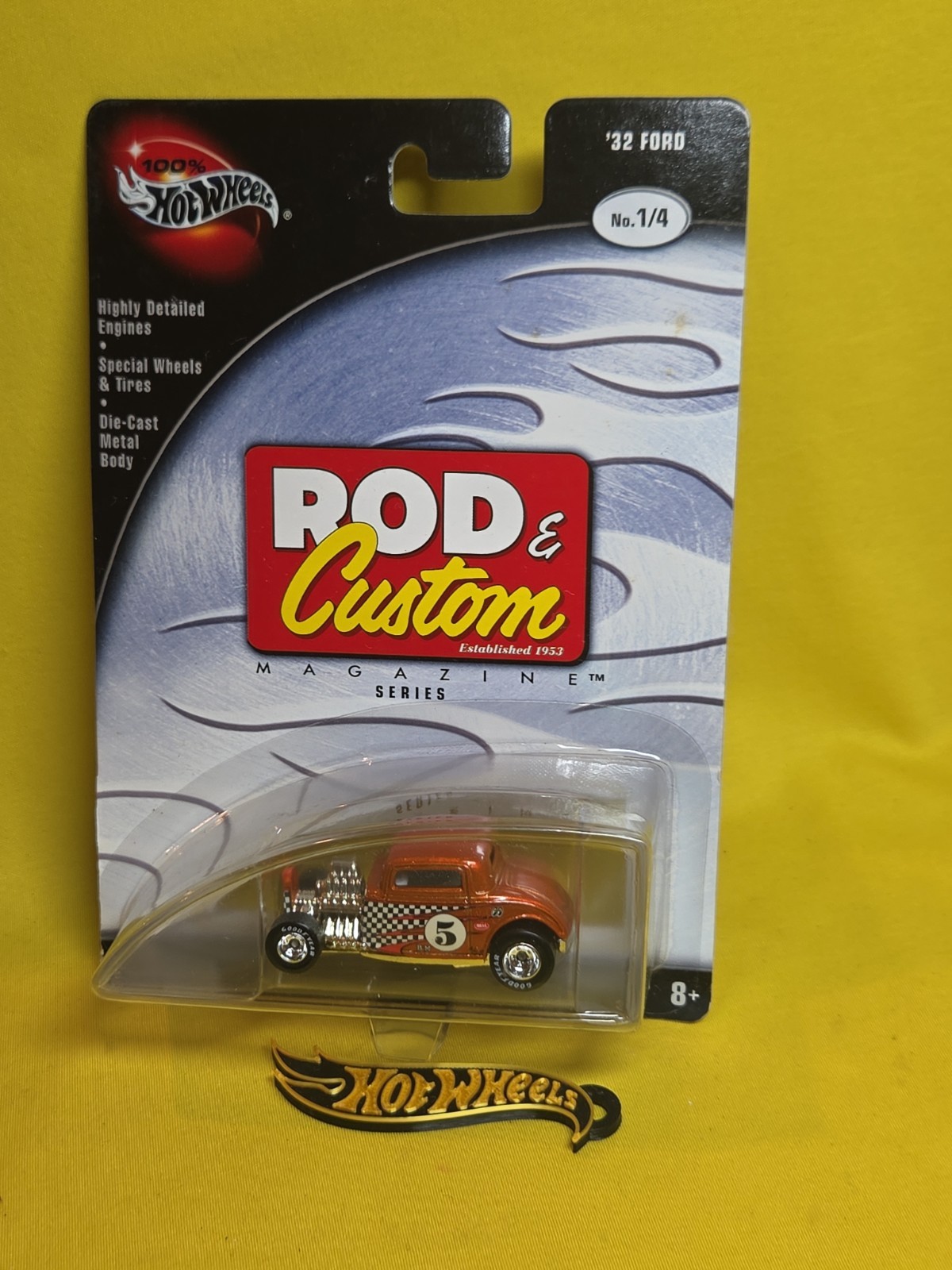2002 Hot Wheels 100% Rod & Custom Series 1/4 ’32 FORD Orange RR & Gift 🔥48