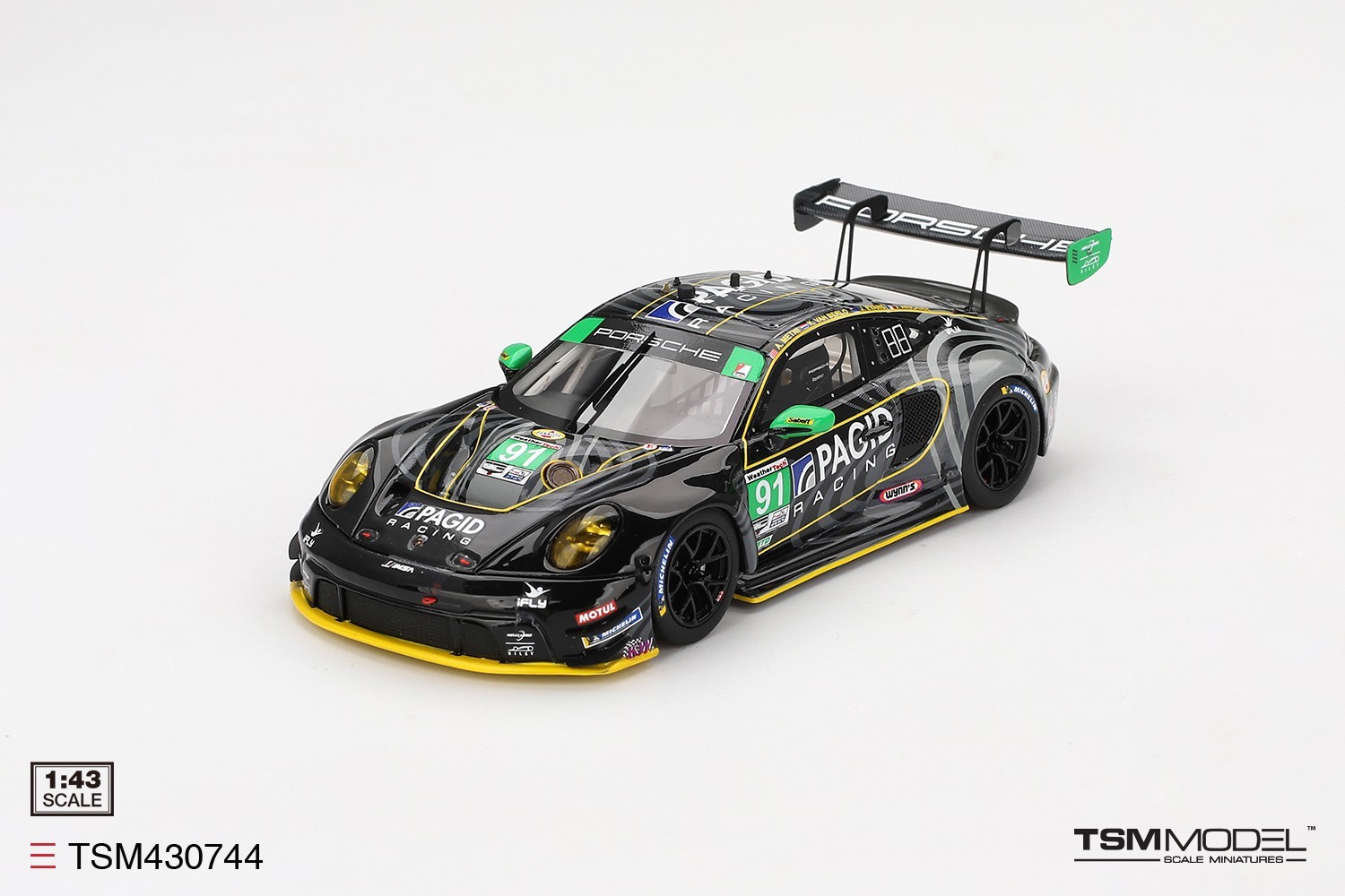 TSM-Model 1:43 Porsche 911 GT3 R #91 GTD Kelly-Moss with Riley 2023 IMSA Daytona