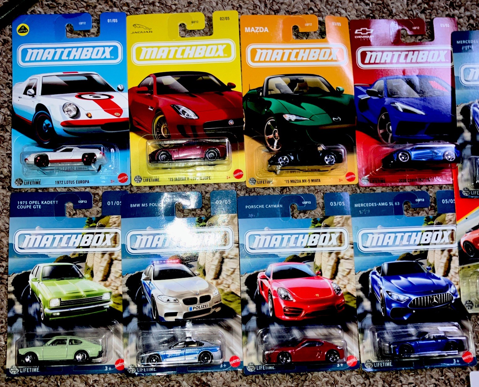 Matchbox Sport Cars Set European Set Of 8 Cars Lotus Jaguar Mazda Chevy 2025