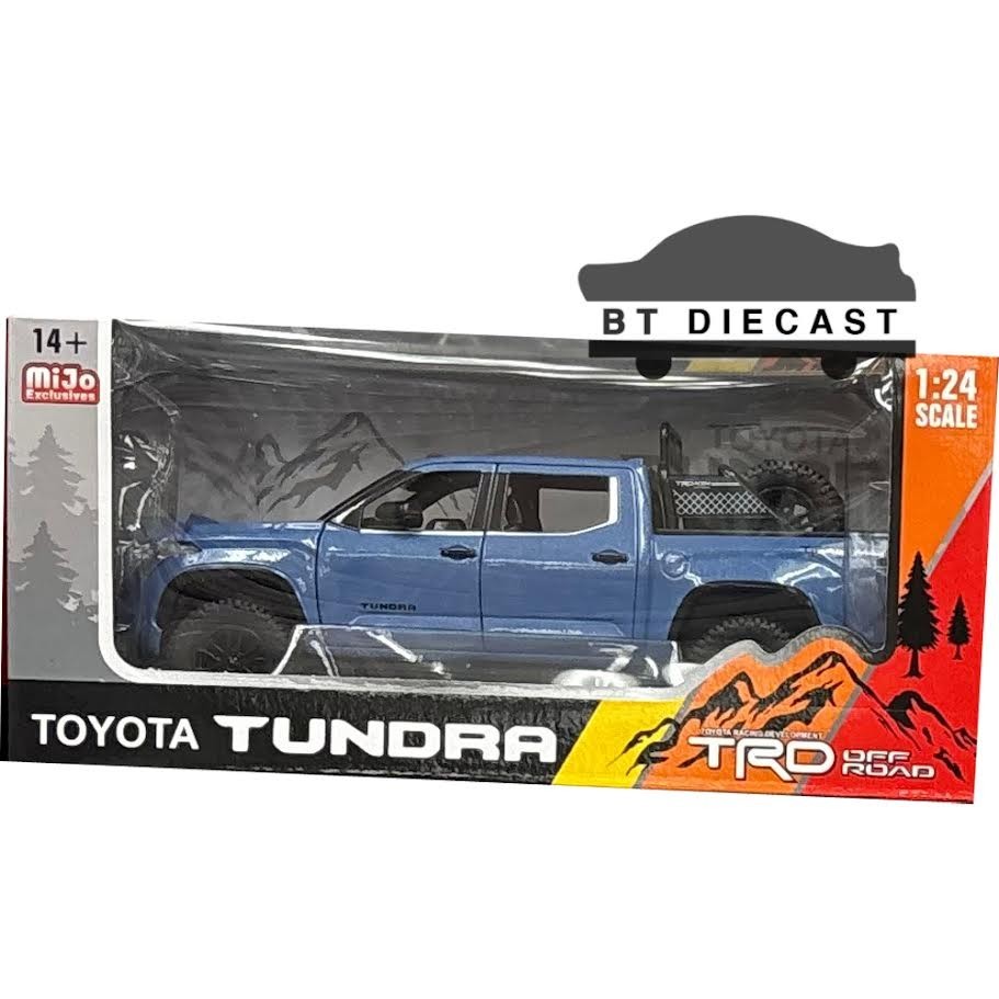 MIJO EXCLUSIVES 2023 TOYOTA TUNDRA TRD PICK UP TRUCK 1/24 CYBER BLUE H08555R-CBL