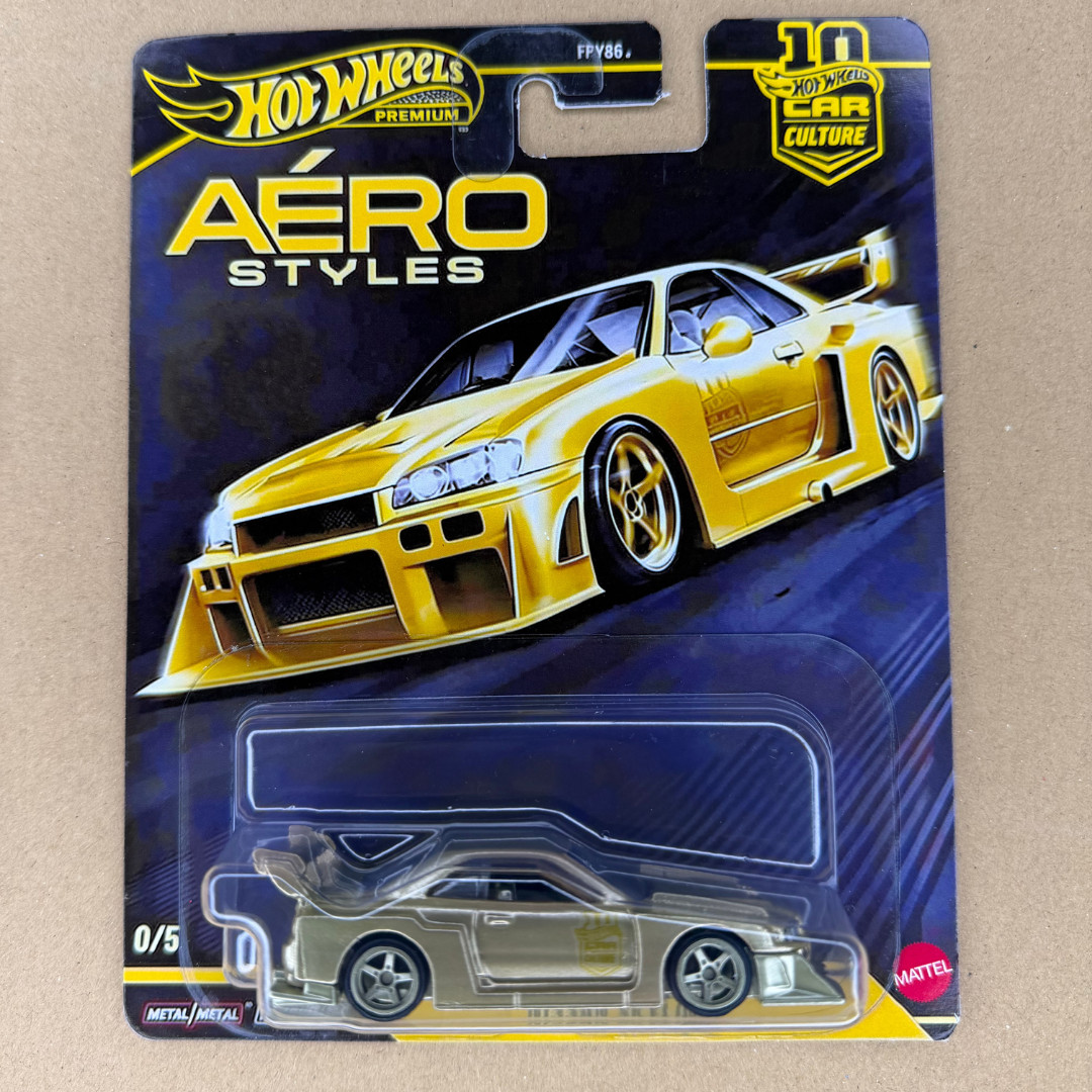 Hot Wheels Aero Styles Gold LBWK LB-ER34 Super Silhouette | Custom CHASE Diecast